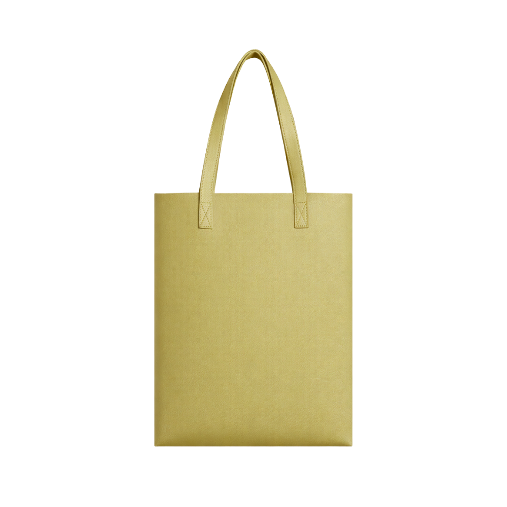 Custom Leather Tote Bag - Portrait