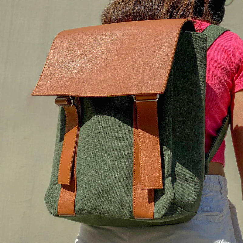 Canvas Backpack + Sling Bag