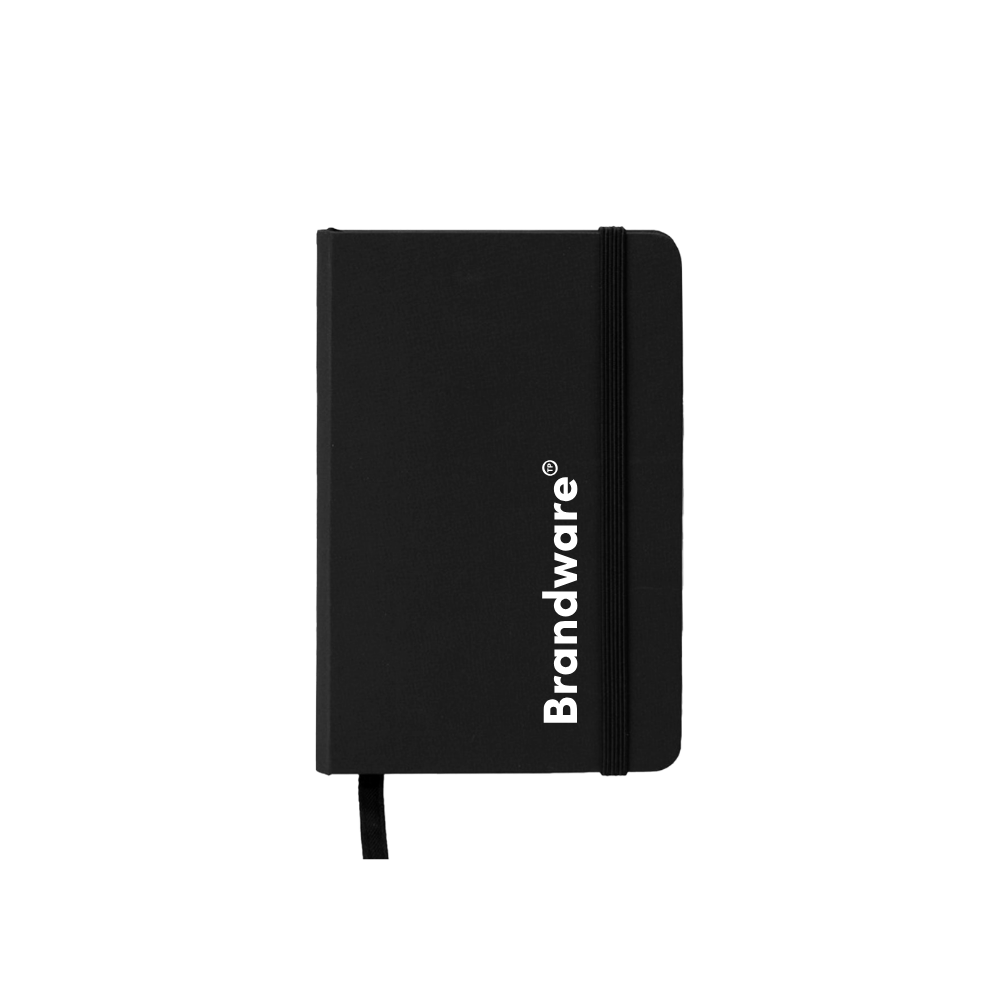 Black notebook with 'Brandware' logo