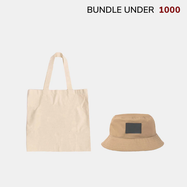 Canvas Tote Bag + Bucket Hat