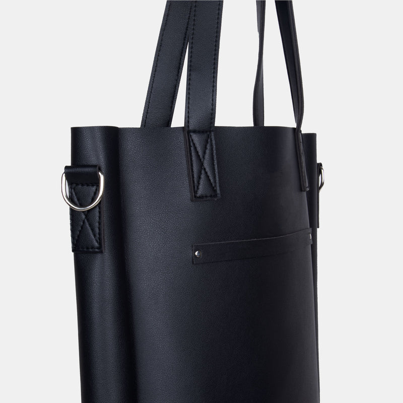 Leather Tote Bag with Sling