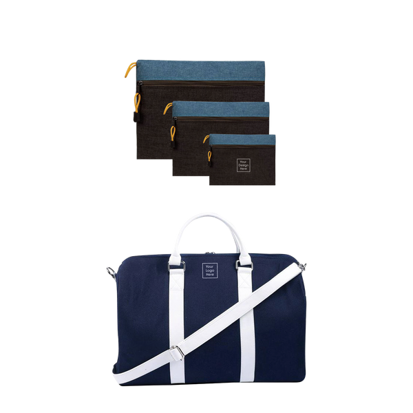 Duffel Bag with Travel Pouch Set